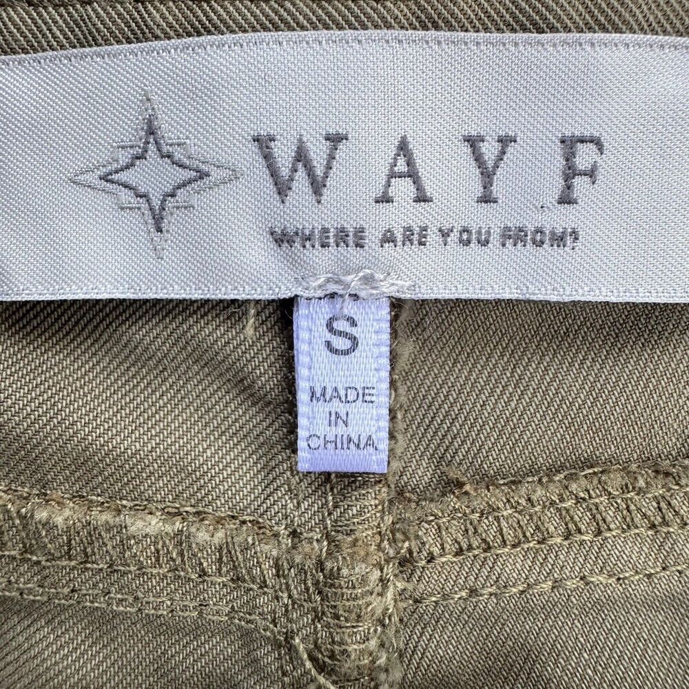 WAYF Olive Green Two-piece Set Cropped top & Wide-leg Oversized Pants Size S - Picture 5 of 16